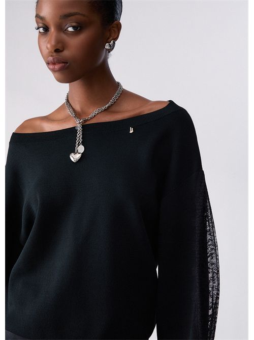 Maglia con inserti in pizzo LIU JO | CF6264MS55N/22222